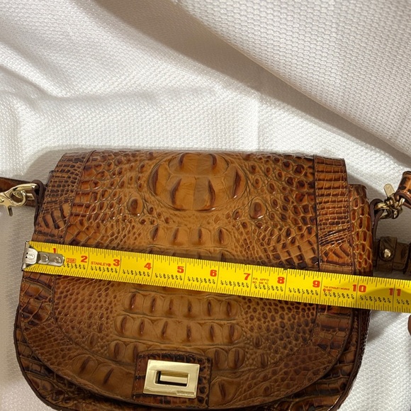 Brahmin Brown Crocodile Embossed Crossbody Bag - Picture 14 of 16